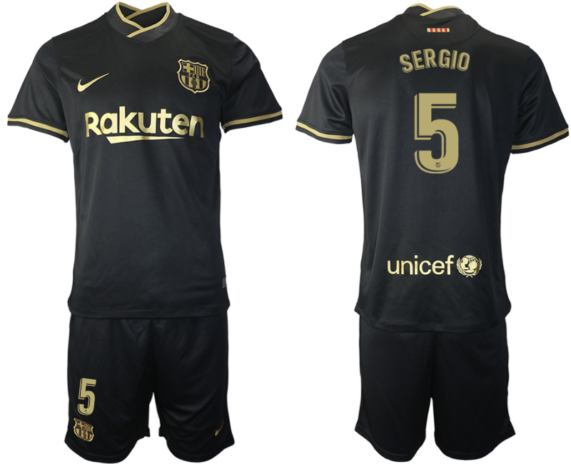 Men 2020-2021 club Barcelona away #5 black Soccer Jerseys